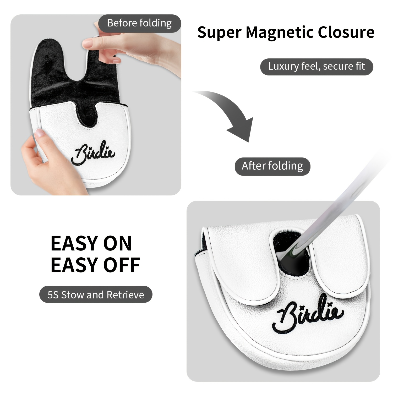 1pc White Parrot Embroidery Ma - Golf Putter 评论和价格