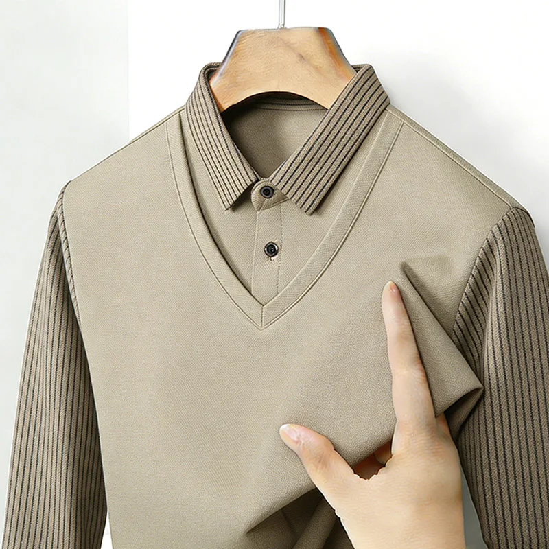 Men's Fake Two Piece Shirt Col - Golf Tees 评论和价格