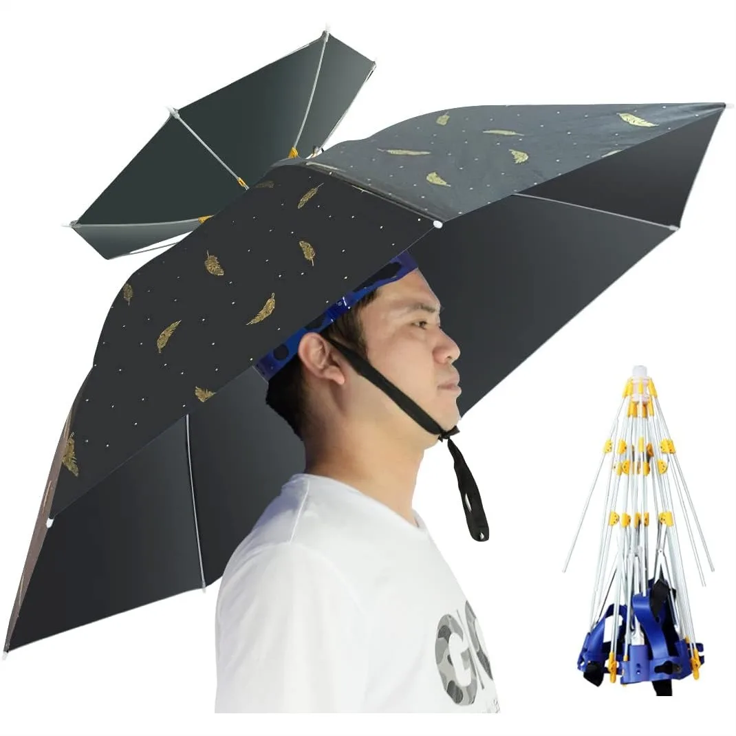 Umbrella Hat Folding Adjustabl - Golf Umbrella Large 评论和价格