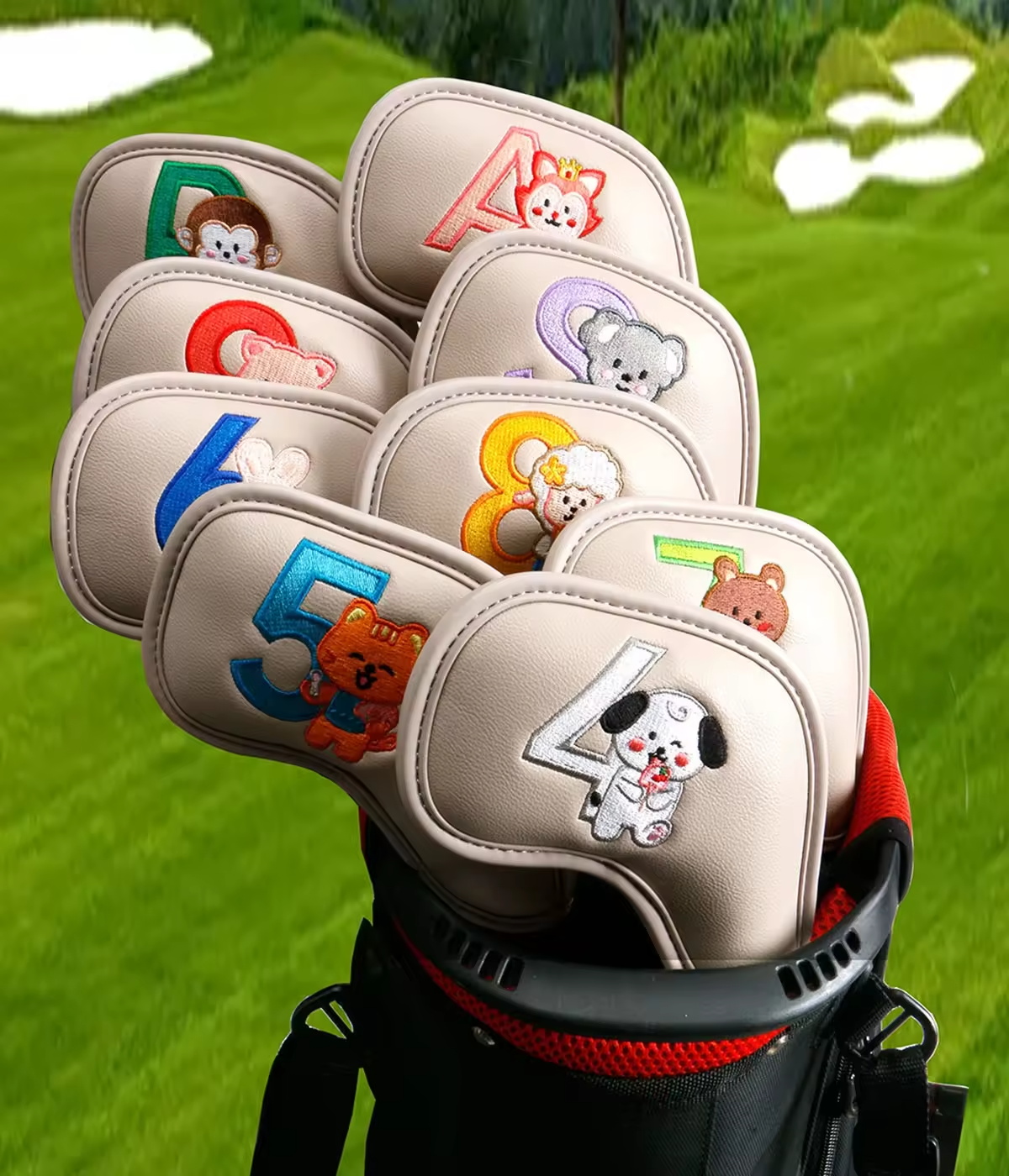 9Pcs Cute Cartoon Animal Golf  - Golf Clubs 评论和价格