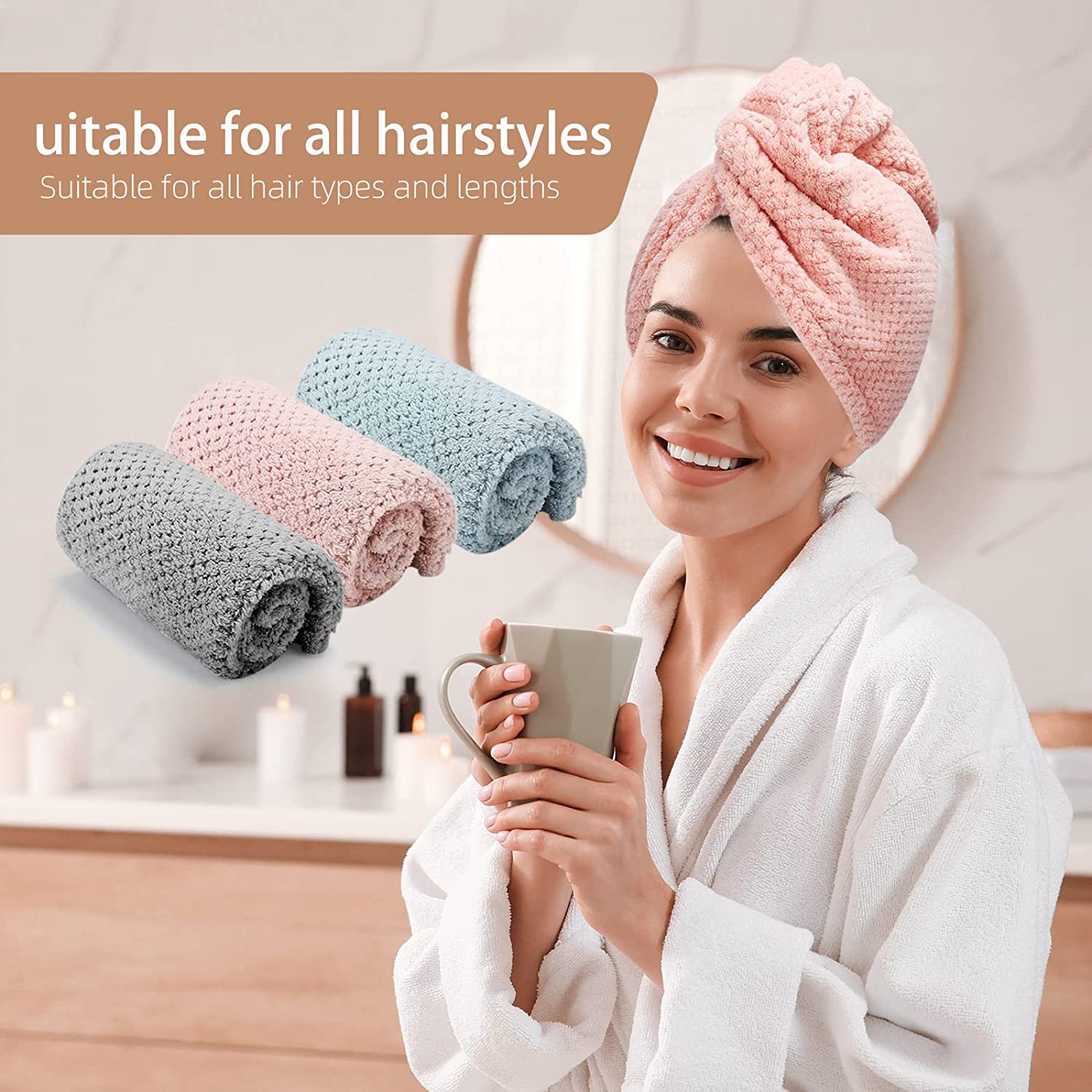 Women's Dry Hair Towel (Dry Ha - Golf Towel 评论和价格
